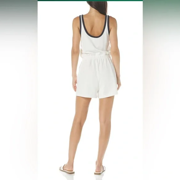 NWT • Sweaty Betty • Casual After Class Tie Waist Romper • Lily White • Size 14 - Picture 2 of 5